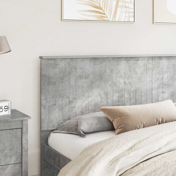 vidaXL Headboard with Headboard Concrete Grey 200 cm Engineered wood