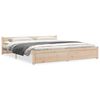 vidaXL Bed Frame without Mattress Solid Wood 180x200 cm Super King Super King Size