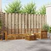 vidaXL Sectional Sofa Set 7 pcs Natural Solid Acacia Wood