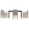 vidaXL Garden Dining Set 5 pcs Beige Poly Rattan