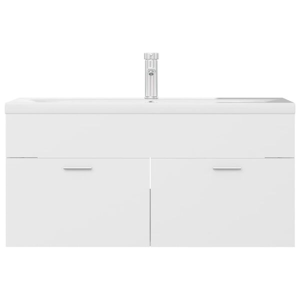 vidaXL Sink Cabinet with Built-in Basin White Engineered Wood