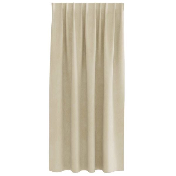 vidaXL Blackout Curtains 2 pcs Cream 140 x 175 cm Velvet