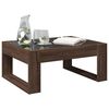 vidaXL Coffee Table with Infinity LED Brown Oak 70x53x30 cm
