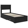 vidaXL Bed Frame with Headboard Black Oak 100 x 200 cm Engineered Wood