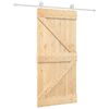 vidaXL Sliding Door 95 x 210 cm Solid Pine Wood (Untreated)