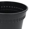 vidaXL Round Flower Pot 24 pcs Black &Oslash; 19 x 16 cm Plastic