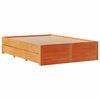 vidaXL Bed Frame without Mattress with Drawers Wax Brown 150x200 cm King Size Solid Wood Pine