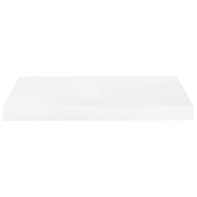 vidaXL Floating Wall Shelf High Gloss White 50x23x3.8 cm MDF