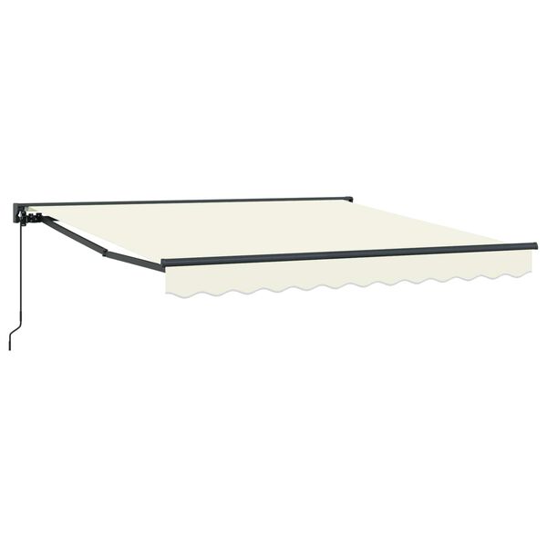 vidaXL Retractable Awning Cream 350 x 250 cm Polyester and Metal