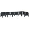 vidaXL Garden Sofa Set with Cushion 6 pcs Black Steel