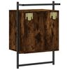 vidaXL Bedside Cabinets Wall-mounted 2 pcs Smoked Oak 40x30x61 cm Engineered Wood