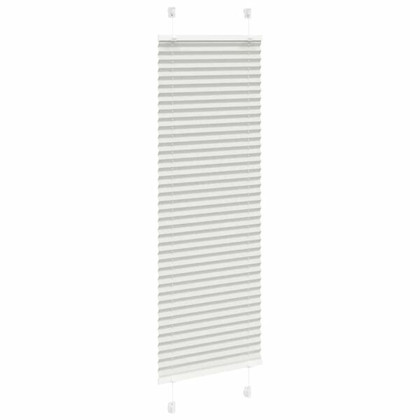 vidaXL Pleated Blind Light Grey 40x150 cm Fabric Width 39.4 cm Polyester
