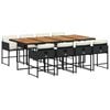 vidaXL Garden Dining Set | Black and Cream White