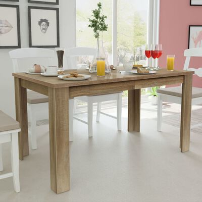 vidaXL Dining Table 140x80x75 cm Oak