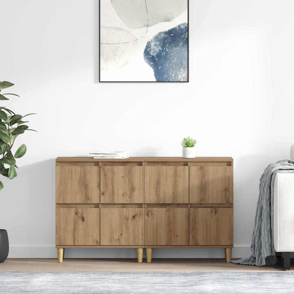 vidaXL Sideboards 2 pcs Artisan Oak 60 x 35 x 70 cm Engineered Wood