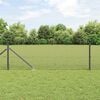 vidaXL Fence Post Grey 25 x 0.6 m (12 x 12 mm mesh) Steel and PVC