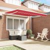 vidaXL Retractable Awning Manual Red 350 x 250 cm Fabric