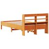 vidaXL Bed Frame without Mattress Wax Brown 75x190 cm Small Single Solid Wood Pine