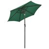 vidaXL Garden Parasol with LED Lights Green 200x211 cm Aluminium