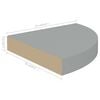 vidaXL Floating Corner Shelf Grey 25x25x3.8 cm MDF
