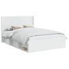 vidaXL Bed Frame with Storage and Headboard White 120 x 200 cm