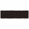 vidaXL Table Top Dark Brown 140x40x(2-6) cm Treated Solid Wood Live Edge