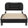 vidaXL Bed Frame without Mattress "Hvar" Black 90x190 cm Single Faux Leather