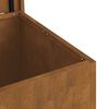 vidaXL Outdoor Storage Box Rusty 55 x 50.5 x 50 cm Steel