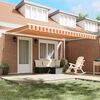 vidaXL Awning Manual Yellow and orange 450 x 300 x 165 cm Polyester