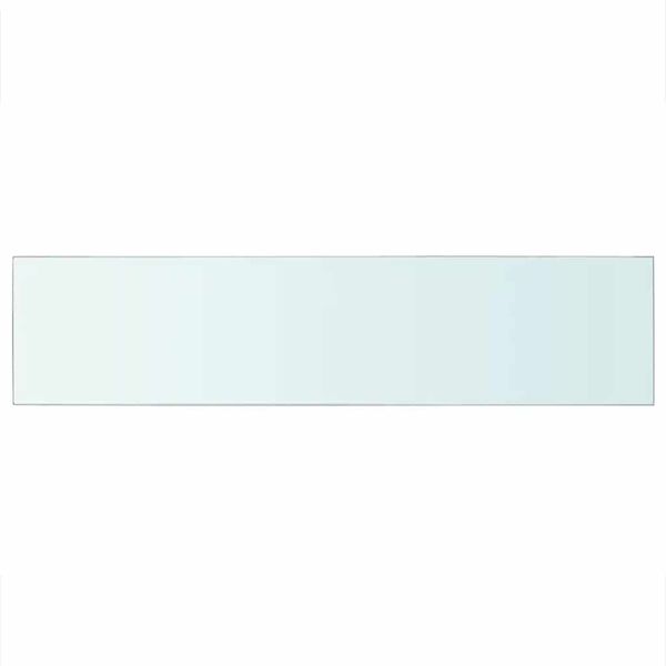vidaXL Shelves 2 pcs Panel Glass Clear 110x25 cm
