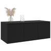 vidaXL TV Cabinet Black 80x34x30 cm Engineered Wood