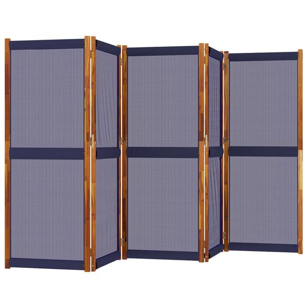 vidaXL 5-Panel Room Divider Dark Blue 350x180 cm