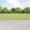 vidaXL Fence with Post Silver 0.6 x 50 m Steel