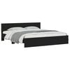 vidaXL Bed Frame with LED without Mattress Black 180x200 cm Super King