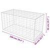 vidaXL Gabion Basket Galvanised Steel 100x50x50 cm