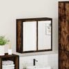 vidaXL Bathroom Mirror Cabinet Smoked Oak 65x20x60 cm Engineered Wood