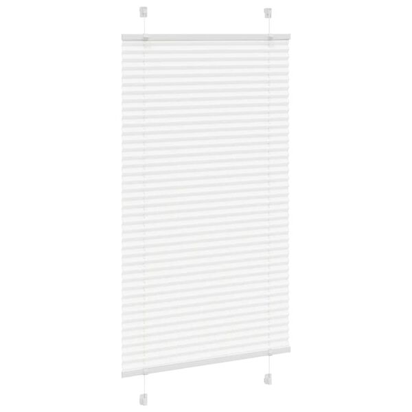 vidaXL Pleated Blind White 75x100 cm Fabric Width 74.4 cm Polyester