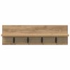 vidaXL Wall-Mounted Coat Rack Artisan Oak 60 x 10.5 x 18 cm