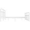 vidaXL Metal Bed Frame without Mattress with Footboard White 200x200cm