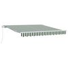 vidaXL Awning Striped Green and white 3 x 2.5 m Polyester and metal