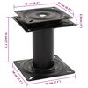 vidaXL Boat Seat Pedestal with 360&deg; Seat Swivel Steel
