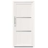 vidaXL Front Door White PVC