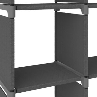 vidaXL 12-Cube Display Shelf Grey 103x30x141 cm Fabric