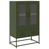vidaXL Highboard Olive Green 68x39x111.5 cm Steel
