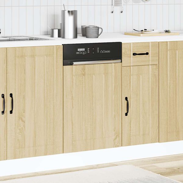 vidaXL Dishwasher Panel Lucca Sonoma Oak Engineered Wood