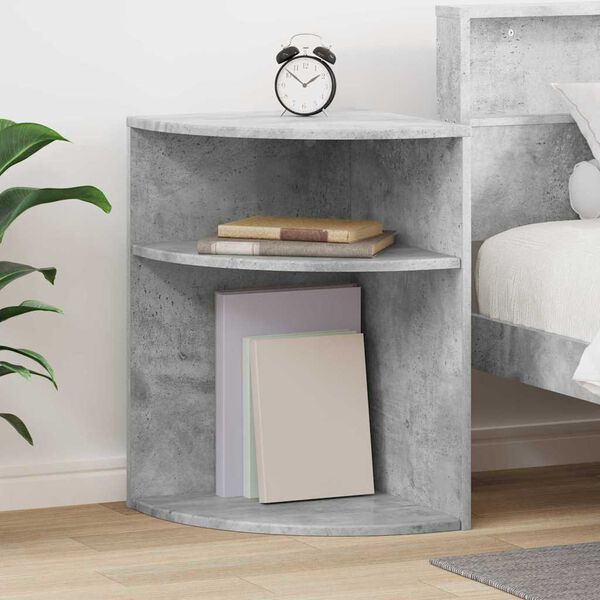 vidaXL End Table Concrete Grey 39.7 x 39.7 x 60 cm Engineered Wood
