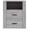 vidaXL Bedside Cabinet Grey Sonoma 50x36x60 cm Engineered Wood