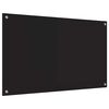 vidaXL Kitchen Backsplash Black 100 x 60 cm Tempered Glass