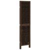 vidaXL Room Divider 3 Panels Dark Brown Solid Wood Paulownia
