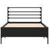 vidaXL Bed Frame without Mattress Black 90x190 cm Single